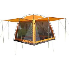 하시카 스크린 캠핑 텐트 바닥 4 시즌 8x8ft 야외용 메쉬 룸 쉘터 캐노피 극외 시선보 제외 오렌지