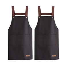 코코바이브 방수 앞치마, 2개, 블랙