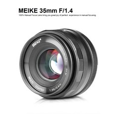 Meike 35mm f1.4 후지 x 마운트 용 수동 초점 렌즈 APS C/소니 e 마운트 용/파나소닉 올림푸스 m4/3 카메라 용 a7 a6300 a6500 용, 1개, M4-3^0