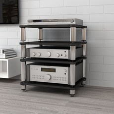 오디오랙 오디오장식장 오디오장 hifi power amplifier cabinet TV 캐비닛, 4중 분할 완충기의 색상에 유의