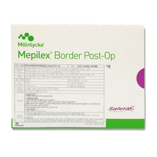 메피렉스 보더 포스트 오피 9cm x 10cm 10매 Mepilex Border Post Op 메필렉스, 1개