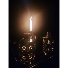 아이언디자인 미니스토브 랜턴쉐이드(골제로호환)아궁이 미니 agung-e mini, 1세트, 로맨틱버전