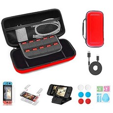1.예상수령일 2-6일 이내 Hysying Nintendo Switch 케이스 닌텐도 케이스 [9 종 세트] 대용량 전면 보호, 렛_One Size, 상세 설명 참조0, 상세 설명 참조0