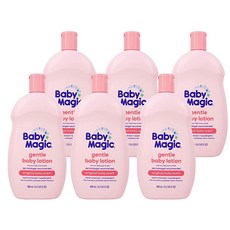 Baby Magic Gentle 로션 | 487.9ml(16.5온스) 비타민 및 알로에 핑크(705544) 오리지널 베이비 향 6개입, Baby Magic Gentle 로션 | 487.9ml, 488ml