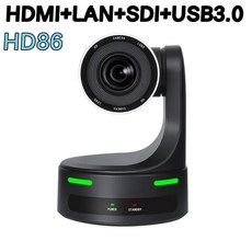 웹캠 빈티지 캠코더 교회 방송 PTZ 카메라 줌 60fps USB HDMI LAN SDI 제어 NDI HX 화상 회의 탈리 라이트 포함, 2.HD86 black - 20X