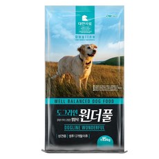 대한사료 도그라인 원더풀 15kg 대포장 강아지사료, 1개