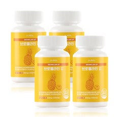 퓨잇 브로멜라인 업 600mg, 60정, 4개