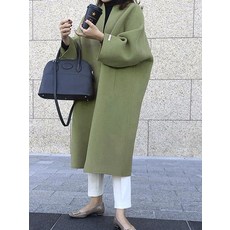 무드무드 스너그 모직 롱 코트 350894