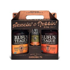 Rufus Teague SAUCIN " RUBBIN"GIFT TOTE (3 팩) (각 1) 꿀 달콤한 바베큐 소스 터치 O "열 바베큐 소스 고기 가 되어 있습니다, 선택, 상세설명참조