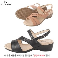 엘칸토 GD80 [2022ss] [2color] 여성 스트랩 3cm 어버이날 컴포트 샌들