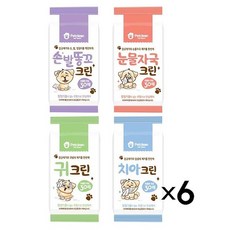 물티슈 크리너 강아지 펫크린 두툼한타입 30매 X6 무향 위생, 눈물자국크린, 6개, 색상