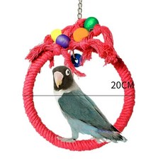 앵무새 씹는 장난감 면 밧줄 새 물린 다리 찢는 Cockatiels 훈련 행 스윙 케이지 용품, 07 L, 1개