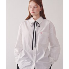 론론 RONRON ROUND COLLAR POCKET SHIRT WHITE 406962