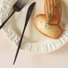 마리포사 티타늄 커트러리 양식기 카페 디저트나이프, 로즈골드, 1개