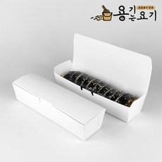 용기는요기 무지 긴한줄 도시락 / 무타공 일회용 종이도시락 김밥 떡 포장 용기 (800개), 800개, 1개