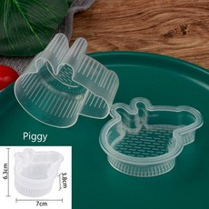 스시 라이스 몰드 만화 모양 오니기리 볼 일본 프레스 도구 도시, 10.Piggy, 1개