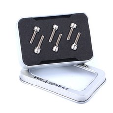 6pc 위험 Ti 볼트 와셔 M5x18/20mm 티타늄 나사 MTB 도로 자전거 프론트 포크 자전거 줄기 고정 볼트 사이클링 액세서리, M5x18 티타늄