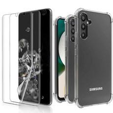 스톤스틸 2+2 갤럭시 A34 5G 풀커버 우레탄 필름 2개 + 범퍼케이스 2개, 1세트
