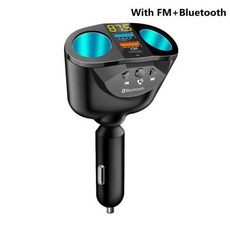 FM 송신기 블루투스 5.0 12V 소켓 담배 라이터 분배기 전원 어댑터 듀얼 USB 4.8A 차량용 충전기 전압 디스플레이, [02] Dual USB Type C Port, 02 Dual USB Type C Port, 1개