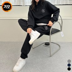 끌로이 여성 트레이닝 상하 조거세트 반집업 기모안감 겨울용 따뜻한 추리닝 세트 셋업 밴딩팬츠