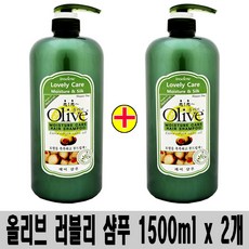 (1500g x 2개)-세레느 올리브 러블리 헤어 샴푸 대용량, 2개, 1.5L