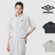 엄브로 UMBRO RAVE 나일론메탈 우먼스 반팔 스탠넥 아노락 화이트그레이 외 UP322CWT81 401886