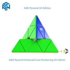 GAN 33 Pyramid cube 피라미드 큐브 마그네틱 333 매직 전문 스피드, UV Edition (Newest)