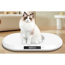 디지털체중계 동물 병원 강아지 대형견 고양이 반려, 화이트+APP