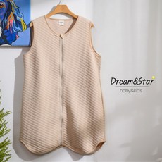 [DREAMSTAR]주니어성인 수면조끼 실내복 보온 롱조끼 별빛 조끼, L(성인용), 1개