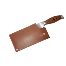 핸드메이드 천연 가죽 중식도 칼집 진호중식도 및 타브랜드 호환가능, 브라운-베지터블, 1개