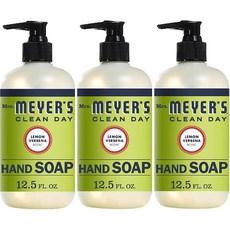 Mrs. Meyer's Clean Day 미즈 메이어스 클린 데이 리퀴드 핸드 솝 레몬 버베나 370 ml 3 팩, 3팩, 370ml