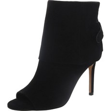 Vince Camuto 여성용 Amesha 오픈 토 부티 앵클 부츠 블랙 하이 스웨이드