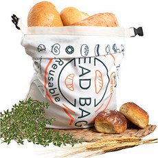 Organic Cotton Bread Bag - Reusable Premium Bread Bag - Bakery Supplies and Food Storage Solutions, 1개, Natural Cotton - 오가닉스포리지