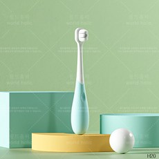 월드홀릭 어린이 칫솔모 물결모양 브러쉬 1세 2세 3세 초미세털 베이비칫솔 dTYS07, 1개, H20