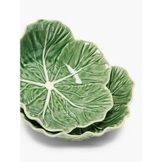 BORDALLO PINHEIRO Green Cabbage Earthenware Bowls (22.5cm) 그린 아이보리, 1개