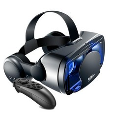 세계여행vr기기3D VR 스마트 안경 헤드셋 가상 현실 헬멧 풀 스크린 비전 광각 렌즈 컨트롤러 포함 7, 04 VRG-Ear-052