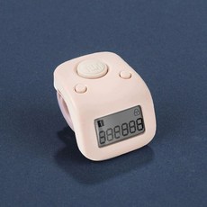 손가락계수기 무소음 휴대용 숫자 화폐계수기 카운터기, 1개, 핑크 l급-밤빛+메모리기능