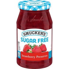 Smucker's Splenda 브랜드 감미료가 함유된 무설탕 딸기 보존제 361.5g(12.5온스), 361g, 1개