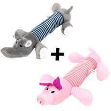 소리 씹는 강아지 고양이 양털 애완 동물 재미있는 봉제 코끼리, 6.2Pcs, A.M