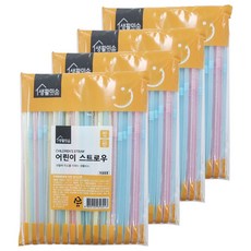 생활미소 어린이 스트로우, 80개입, 4세트