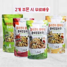 황태껍질부각 마른 밑반찬 술안주 맥주안주 콜라겐 스낵 바삭한 명태껍질튀각 튀김 4종 2개 구매시 오리지날 불닭 와사비 갈릭버터 맛, 오리지날 맛