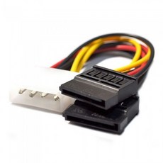 MBF IDE 4핀 to SATA 전원 Y형 케이블 (MBF-SATA-P15Y 0.15m), 1개