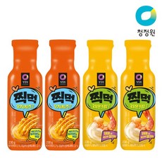 [청정원] 찍먹 오지치즈소스 230g x2개+레몬크림소스 230g x2개, 상세 설명 참조