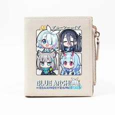 블루아카이브 애니메이션 게임 블루 아카이브 코스프레 소품 액세서리 PU 가죽 지갑 카드홀더 접이식 휴대용 동전 현금