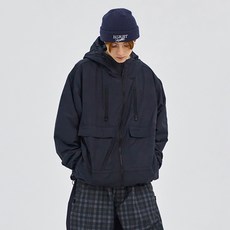 비에스래빗 2324 BSRABBIT PATCH POCKET HOODED JACKET NAVY 스노우 보드복 자켓