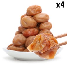 미루도 키슈 미나미 첨가물 프리 우메보시 1KG 저염 4팩