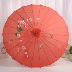 종이우산 동양풍 복고풍 장우산 전통 우산 중국 스타일 오일 종이 우산 빈티지 꽃 고대 댄스 장식 수제 대