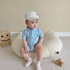 요트 폴로 카라 우주복 반팔 남아 외출복 여름 아동 복 유아 선물 여아 아기 백일 돌