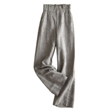 여성 초가을 여름 하이웨이스트 와이드 린넨바지 Women's linen pants