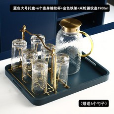 FLORIS 망치무늬 프놈펜 유리컵 술잔 물컵 갈 찻잔 주스컵 자, 2L 쌀 주전자 6개 직접 망치컵 금